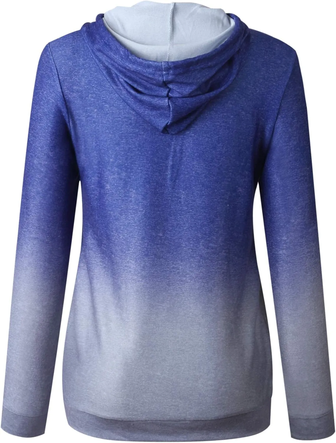 Women's Long Sleeve Tops, Tie Dye Sweatshirt, Zip Up Hoodie Oversized-Sweatshirts Pullover
