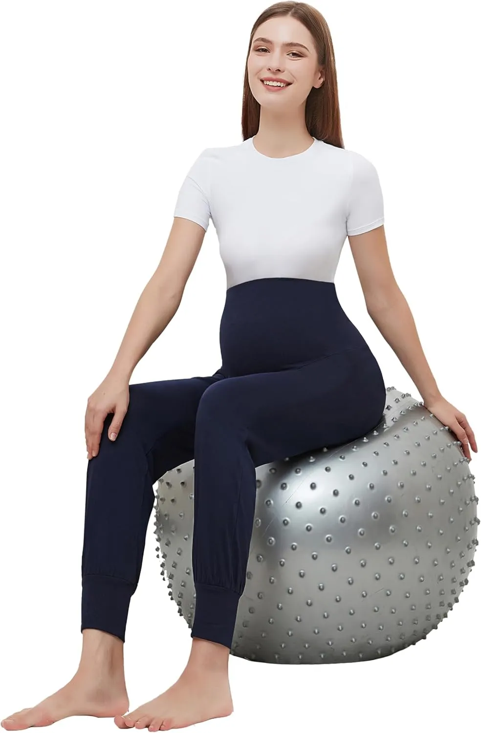 Women's Maternity Joggers Pants Pregnancy Clothes Over The Belly Pregnancy Pant with Pockets