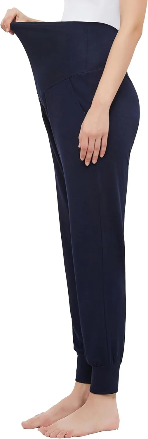 Women's Maternity Joggers Pants Pregnancy Clothes Over The Belly Pregnancy Pant with Pockets
