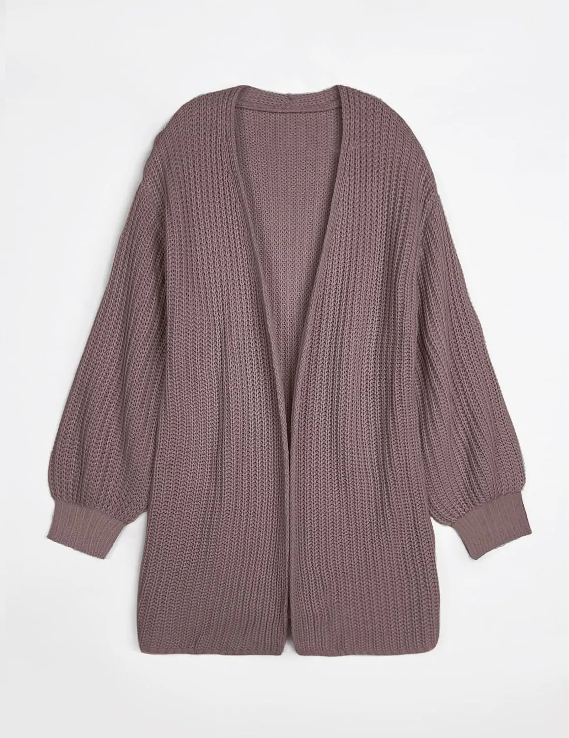 Womens Oversized Cute Waffle Chunky Knit Long Cardigan Fall 2024 Ladies Dressy Casual Open Front Sweater Cardigans