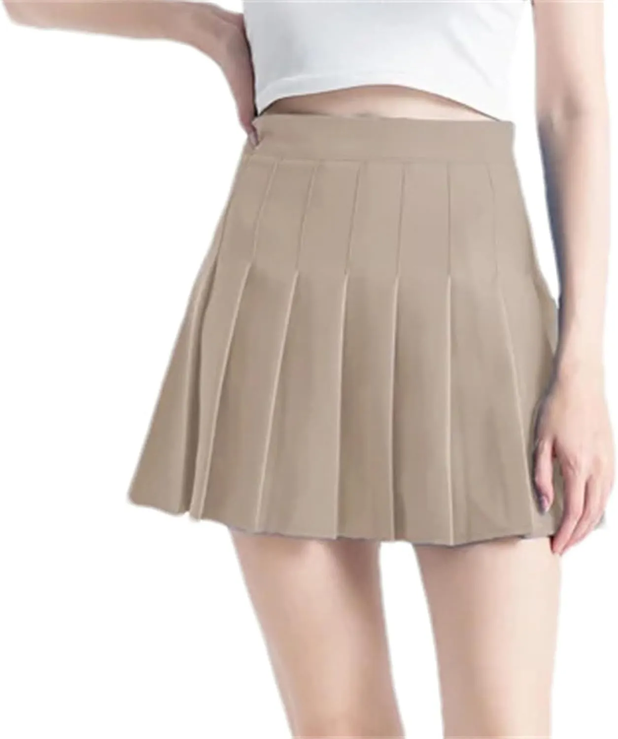 Women's Pleated Mini Skirt  High-Waisted Athletic Skort for Tennis Golf Running and Casual