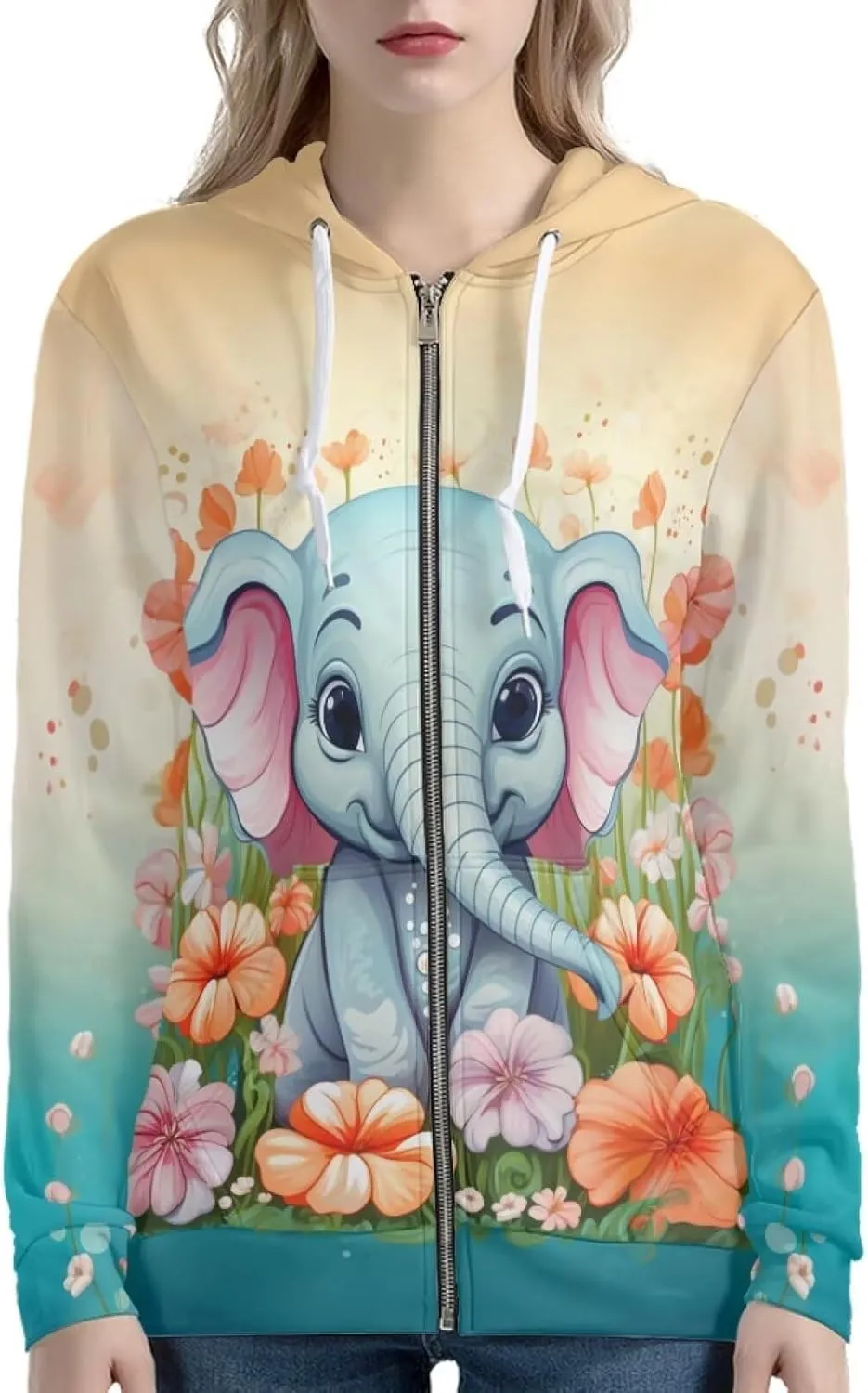 Zip Up Hoodie Y2K Women Oversized Hoodies Fall Tops Womens Jackets Full Zip Hooded Sweatshirt